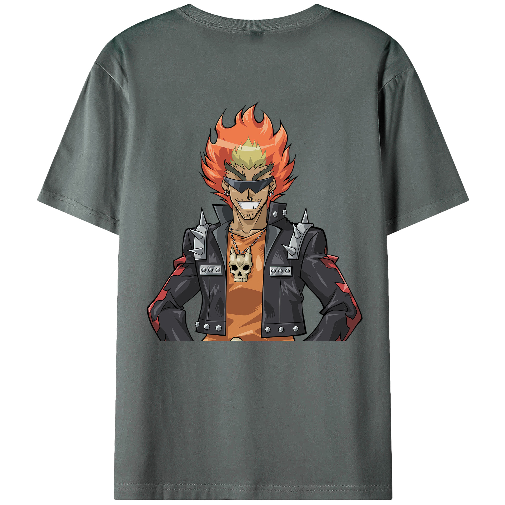 （画像用） 遊☆戯☆王 Yu-Gi-Oh! 綿100％ メンズ半袖Tシャツ（バックプリント） 通気性